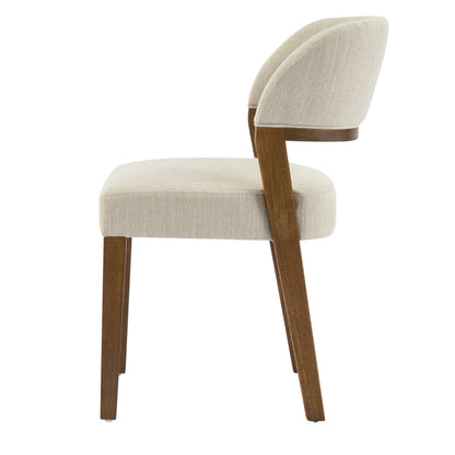Veyotilous Upholstered Back Side Dining Chair with Rubber Wood Frame (Set of 2)