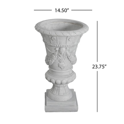 Ashwilde MGO Garden Urn, Light Grey, 23.75'' H