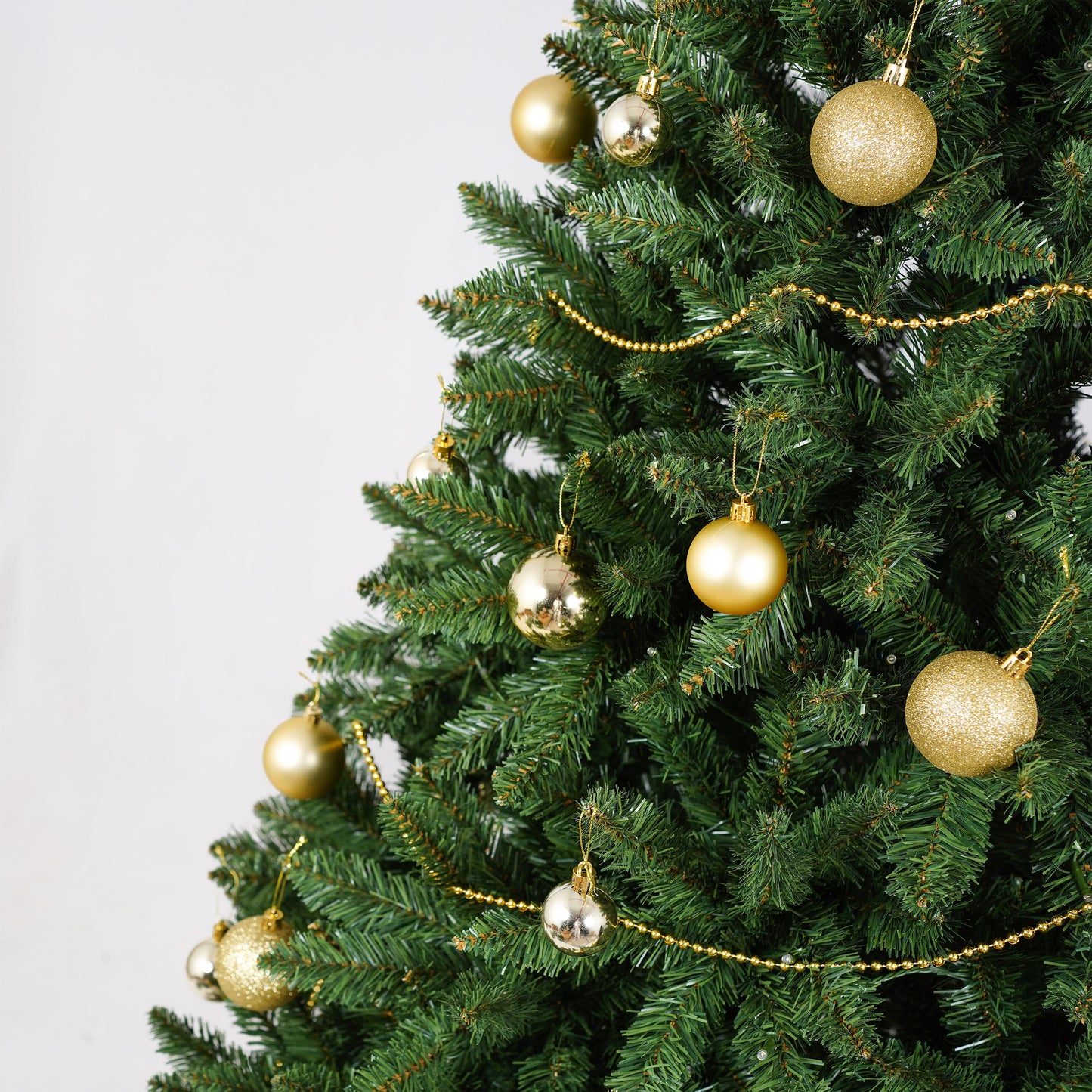 Stellan 7.5FT Christmas Tree with 550 Warm White LED Lights – 1350 PVC & Hard Needle Tips, Hinged Branch Design, Sturdy Metal Stand – Full Realistic Holiday Tree