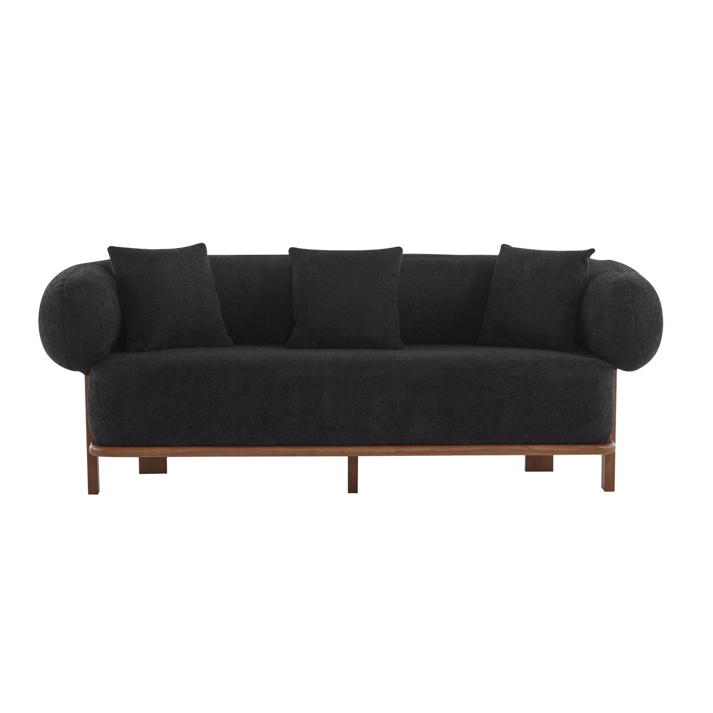 Warder Modern Round Arm Curved Soft Sofa