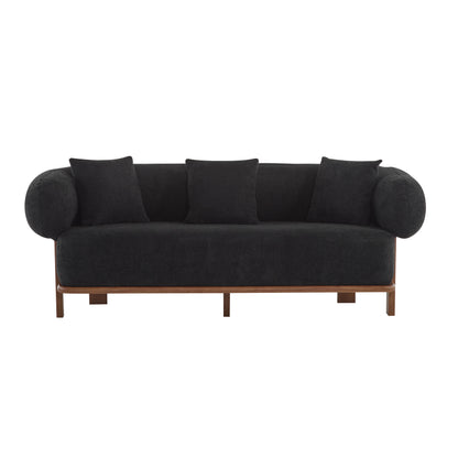 Warder Modern Round Arm Curved Soft Sofa
