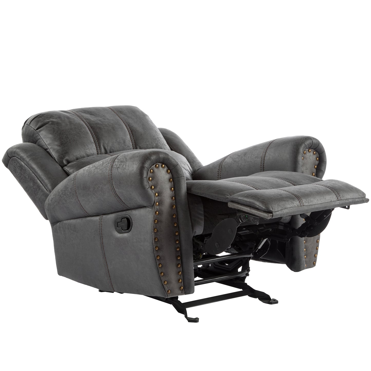 Isellen Suede Manual Glider Standard Recliner