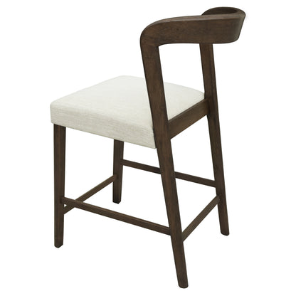 Cavovasir Solid Rubber Wood Counter Stools,Set of 2