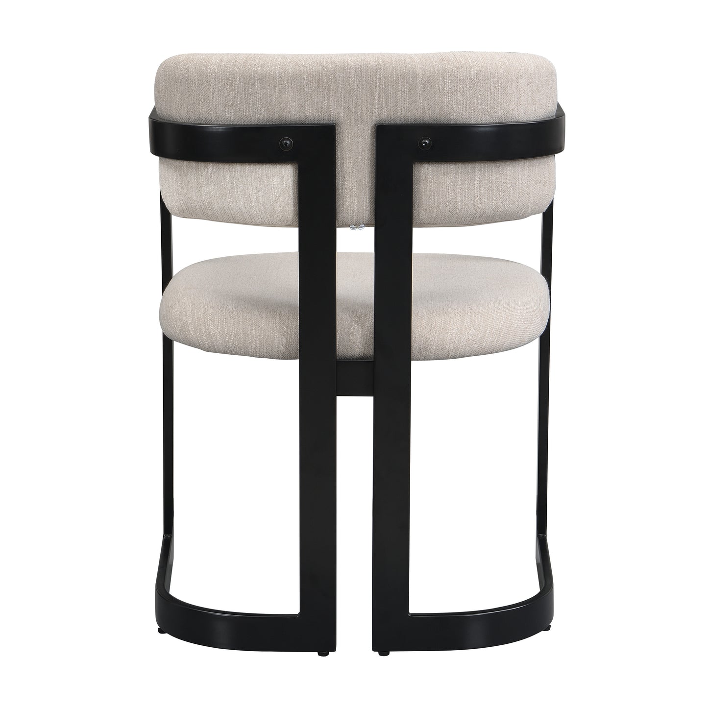 ‌Dashiell Upholstered Dining Chairs,Fabric Metal Frame Armchairs,Set of 2