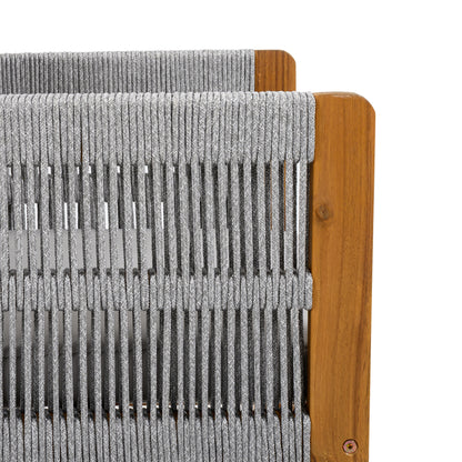 Sylvia Outdoor Dining Set with Acacia Wood Table and 6 Chairs,Waterproof Cushions