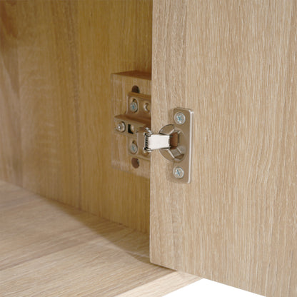 Manafaat Functional 4-Door TV Cabinet – 2 Storage Spaces, Adjustable Shelves,for Living Room