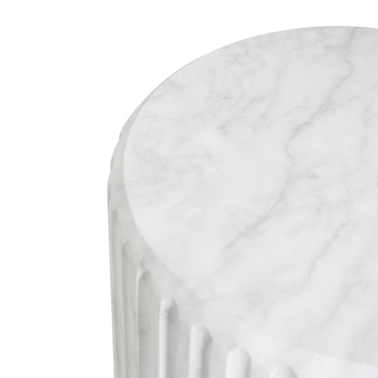 Alisarae Outdoor Cicci Carved Side Table