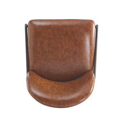 Galena Indoor Metal PU Barstool, Antique Bronze Finish Frame,Set of 2