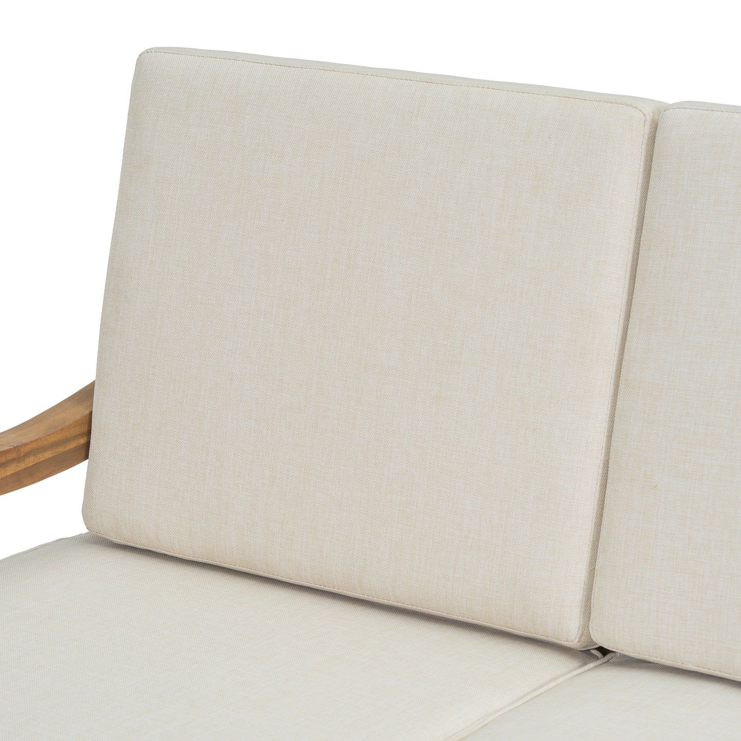 Selyric 2-Piece Outdoor Acacia Chat Set Contains 1 Loveseat and 1 Coffee Table