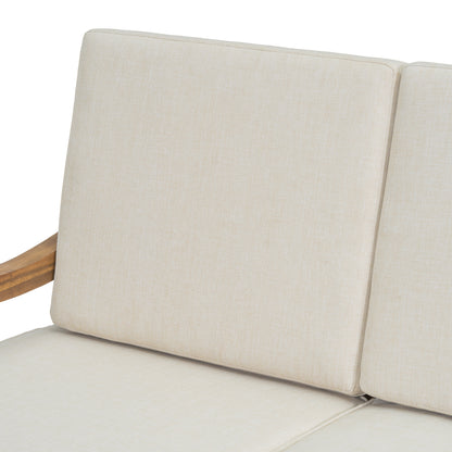 Selyric 2-Piece Outdoor Acacia Chat Set Contains 1 Loveseat and 1 Coffee Table