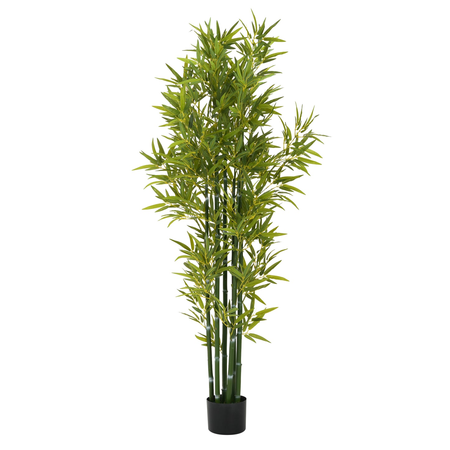 Kaelith 72" Artificial Bamboo with Black Plastic Pot - 2pcs