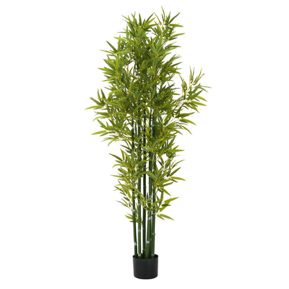 Kaelith 72" Artificial Bamboo with Black Plastic Pot - 2pcs
