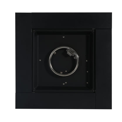 Lysoriel 30inch Square Galvanized Steel Fire Pit Table,Black,40000BTU