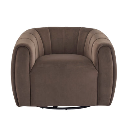 Chenial 360° Swivel Modern Velvet No-Assembly Armchair