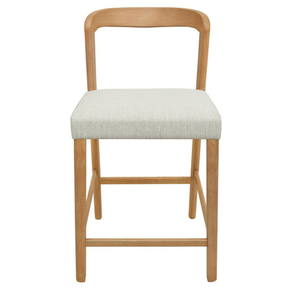 Cavovasir Solid Rubber Wood Counter Stools,Set of 2