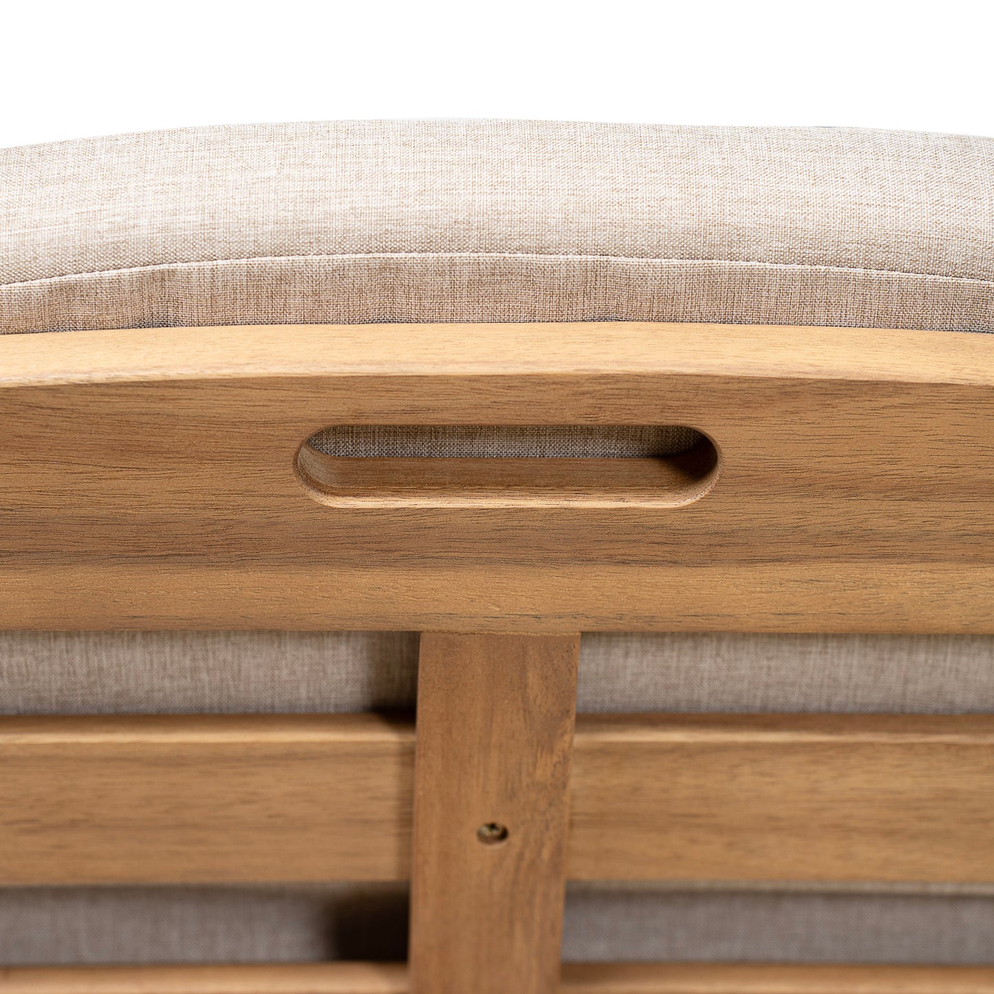 Mallorcar Acacia Wood Chaise Lounge With Cushion