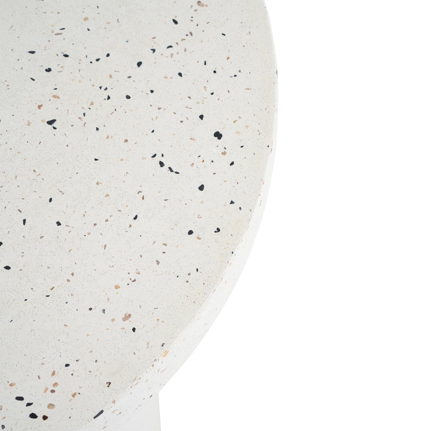 Luminary Outdoor 24" H MGO Terrazzo Side Table, White