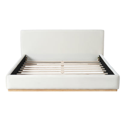 Swithin Elegant Upholstered Bed With Solid Wood Frame