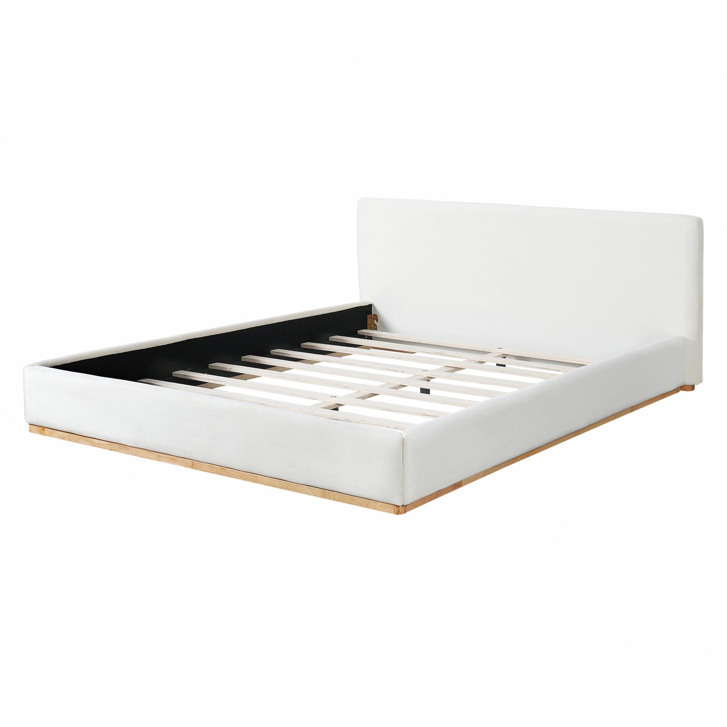 Swithin Elegant Upholstered Bed With Solid Wood Frame