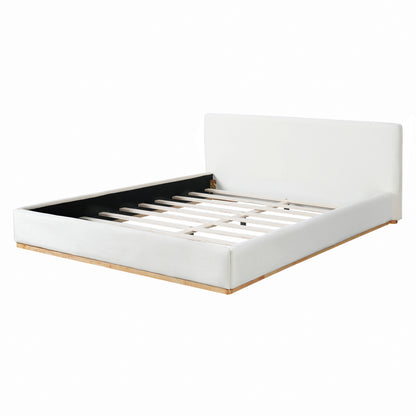 Swithin Elegant Upholstered Bed With Solid Wood Frame