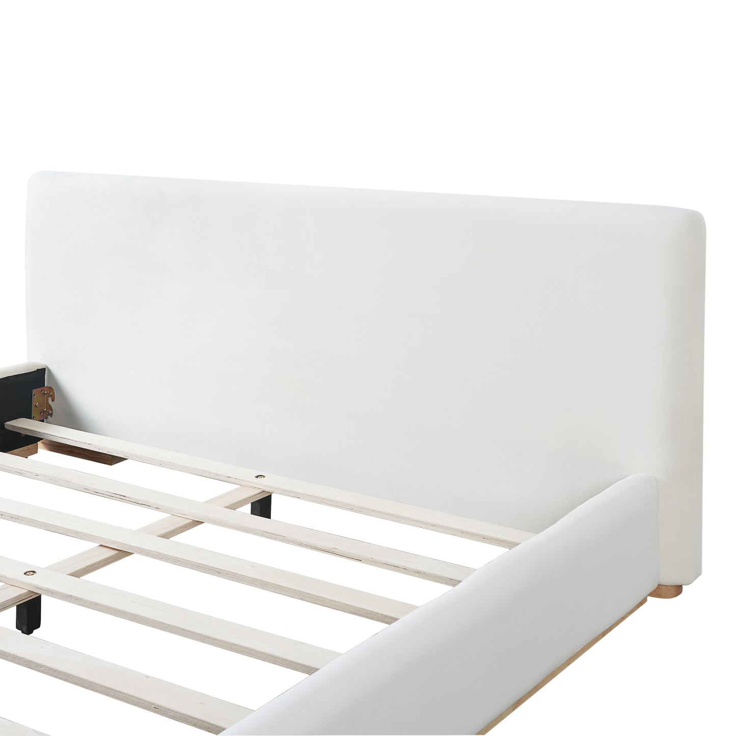 Swithin Elegant Upholstered Bed With Solid Wood Frame