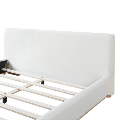 Swithin Elegant Upholstered Bed With Solid Wood Frame