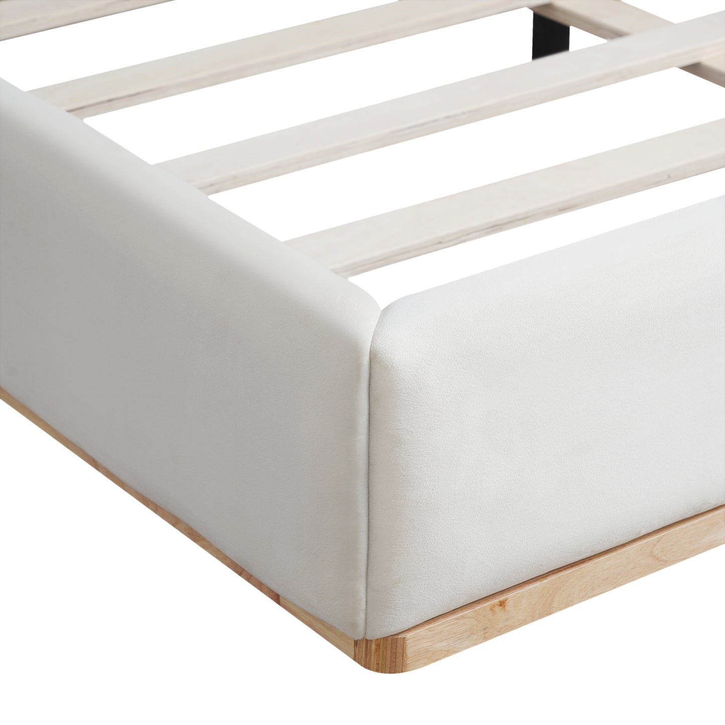Swithin Elegant Upholstered Bed With Solid Wood Frame