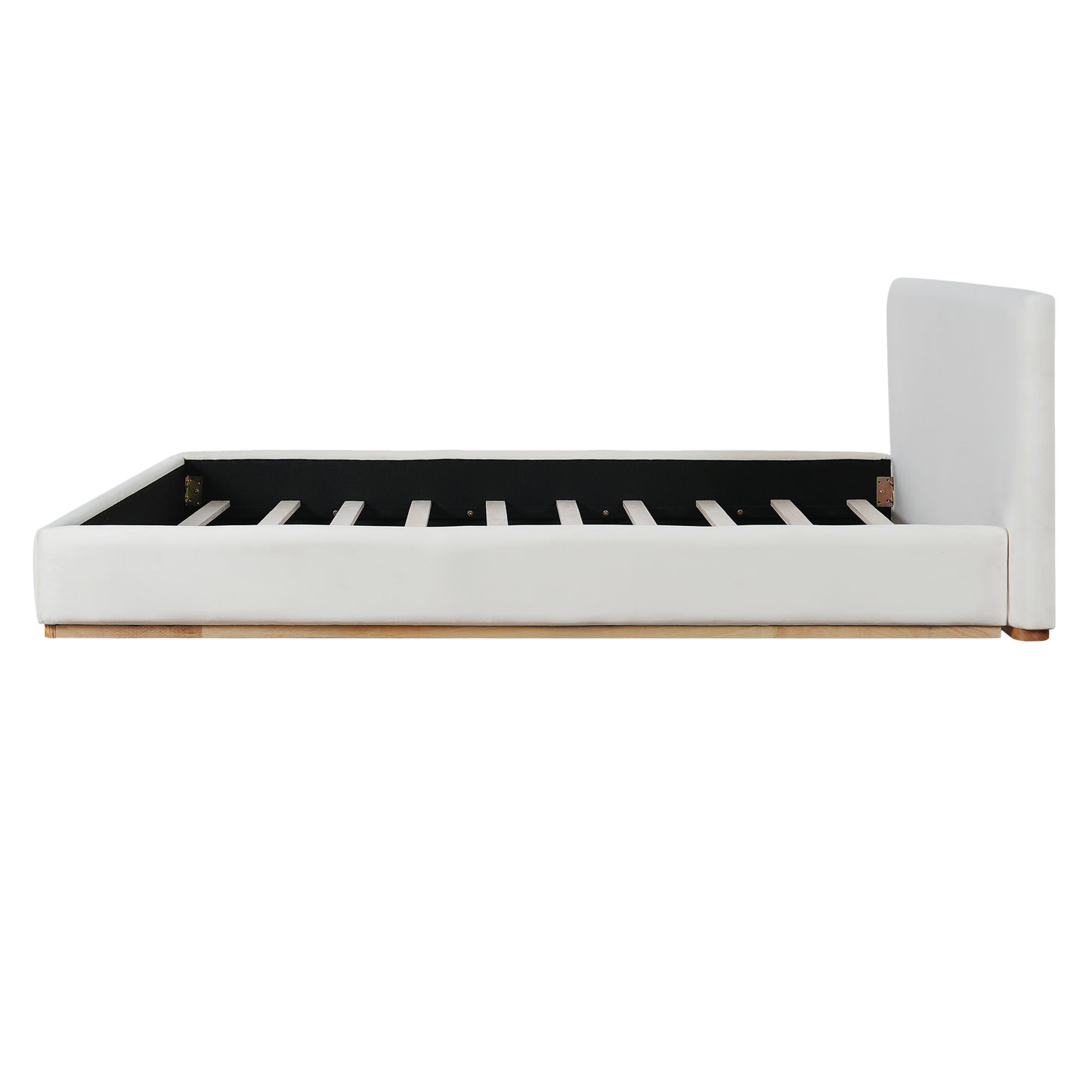 Swithin Elegant Upholstered Bed With Solid Wood Frame