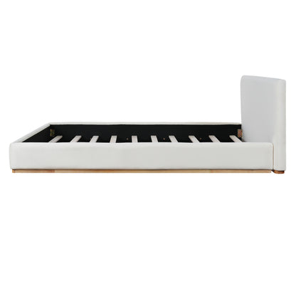 Swithin Elegant Upholstered Bed With Solid Wood Frame