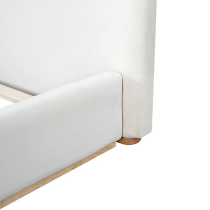 Swithin Elegant Upholstered Bed With Solid Wood Frame