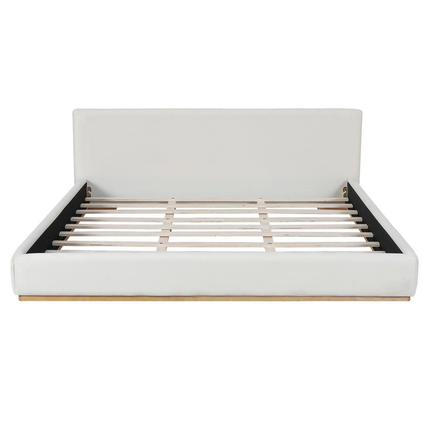Swithin Elegant Upholstered Bed With Solid Wood Frame