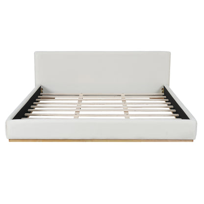 Swithin Elegant Upholstered Bed With Solid Wood Frame