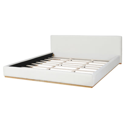 Swithin Elegant Upholstered Bed With Solid Wood Frame