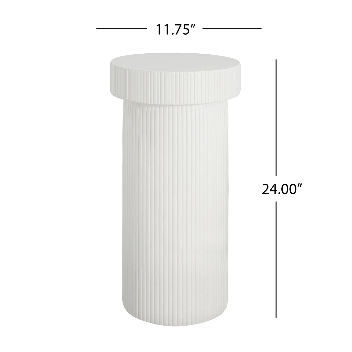 Othello MGO Pedestal Column Plant Stand, 24 Inch H