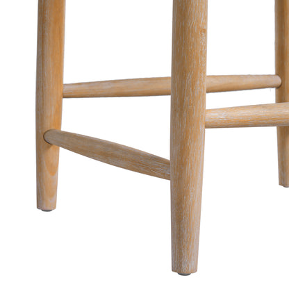 Alistair Solid Wood Stools,25.8" Tall Boho Backless Stool Chairs with Acacia Wood Legs, Max Load 220 Lbs