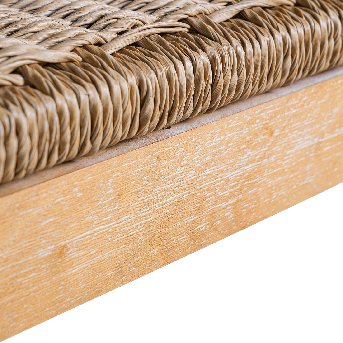 Alistair Solid Wood Stools,25.8" Tall Boho Backless Stool Chairs with Acacia Wood Legs, Max Load 220 Lbs