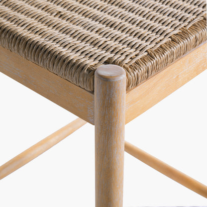 Alistair Solid Wood Stools,25.8" Tall Boho Backless Stool Chairs with Acacia Wood Legs, Max Load 220 Lbs