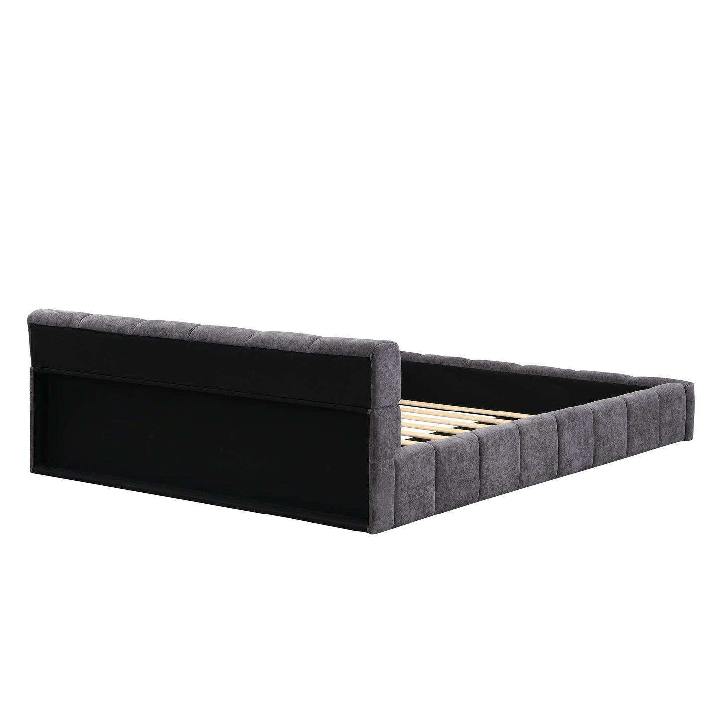 Sonnetta Elegant Beige Chenille Upholstered Bed