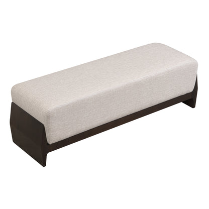 Cerys Rubber Solid Wood Bench with Thick Soft Cushions, Can Accommodate Three People