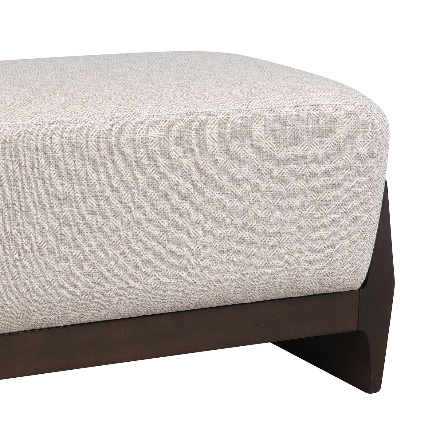 Cerys Rubber Solid Wood Bench with Thick Soft Cushions, Can Accommodate Three People