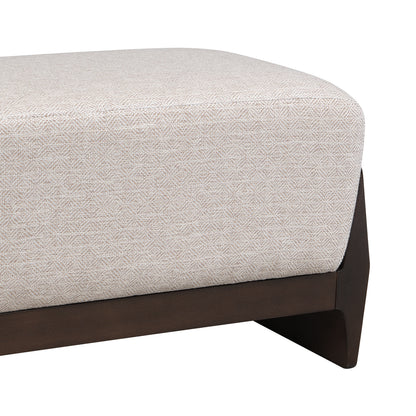 Cerys Rubber Solid Wood Bench with Thick Soft Cushions, Can Accommodate Three People
