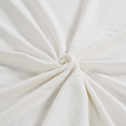 Vegas Lambswool Petal Headboard Bed Frame Cream Style Bedroom Soft Bed with Atmosphere Light