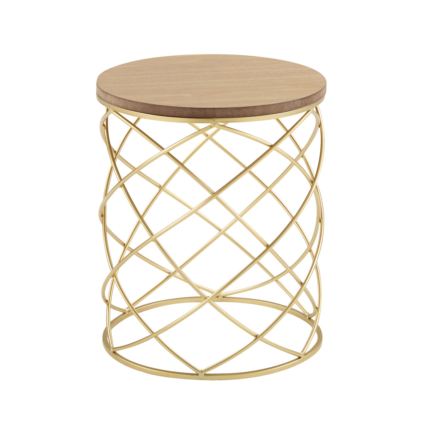 Marlerio Golden Side table MDF TOP+ METAL FRAME