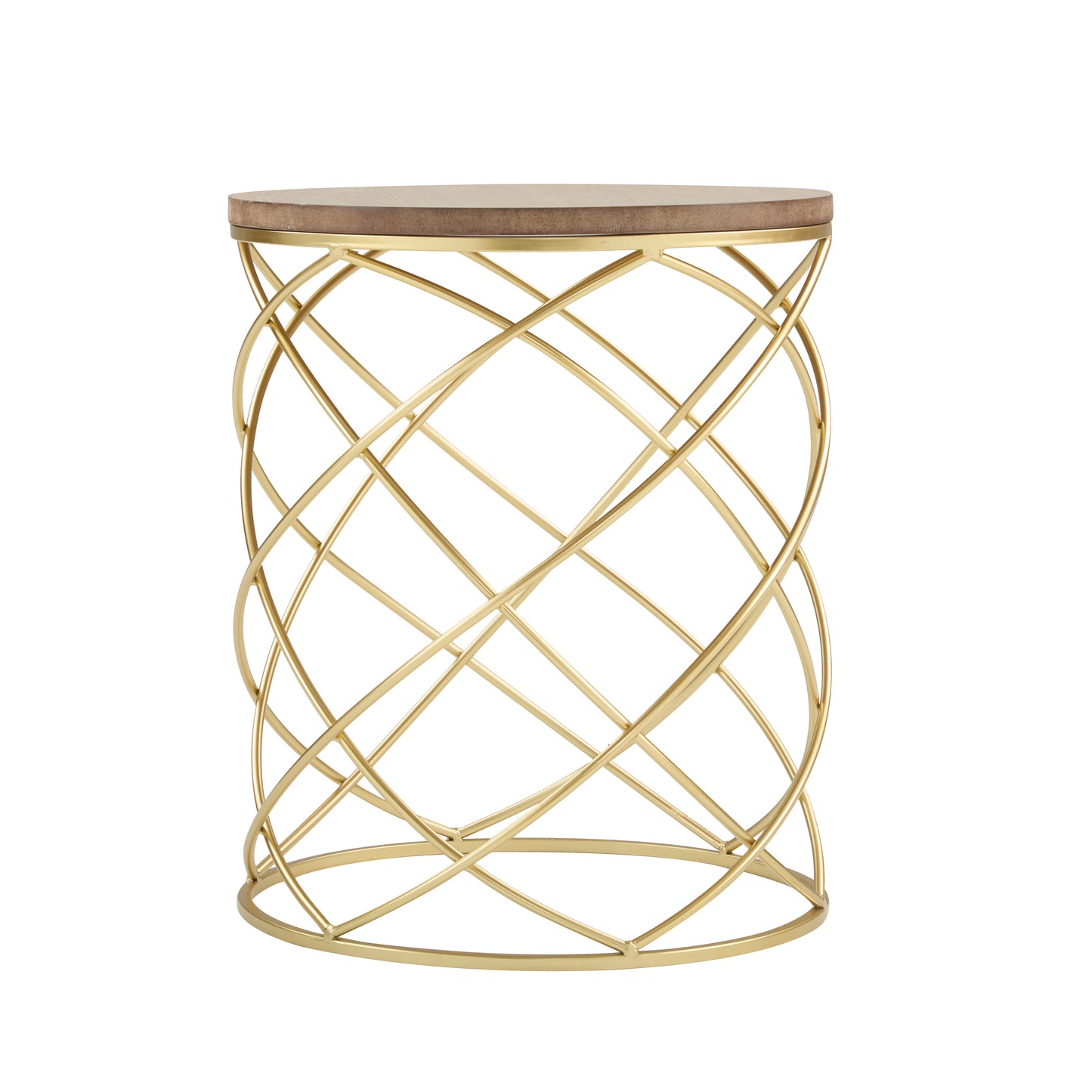Marlerio Golden Side table MDF TOP+ METAL FRAME