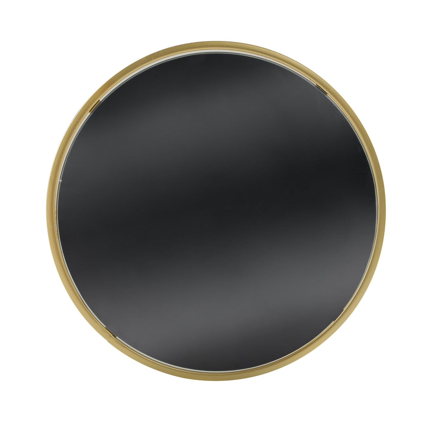 Rileas Modern Side Table Golden Metal Frame+Black MIirror Top