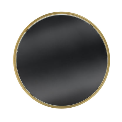 Rileas Modern Side Table Golden Metal Frame+Black MIirror Top
