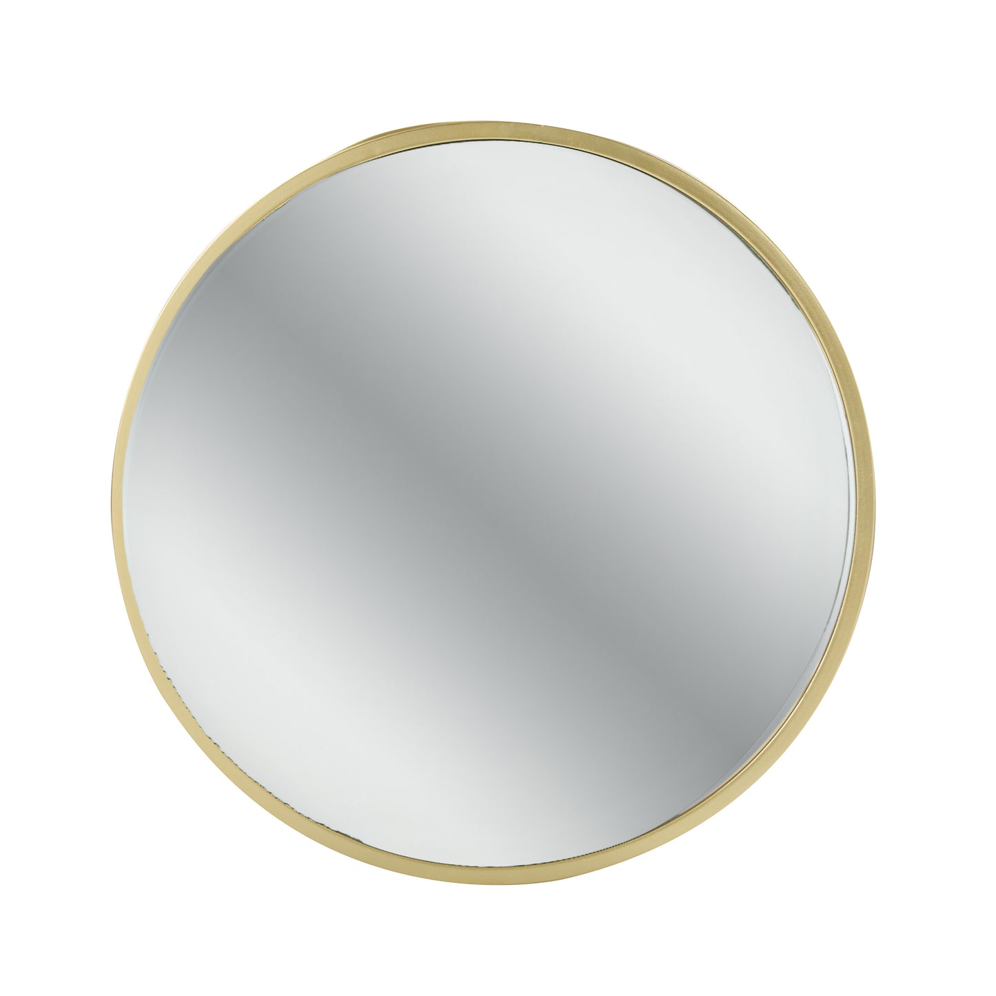 Loreler Modern Side Table Metal Frame +Mirror Top