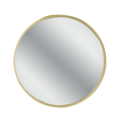 Loreler Modern Side Table Metal Frame +Mirror Top