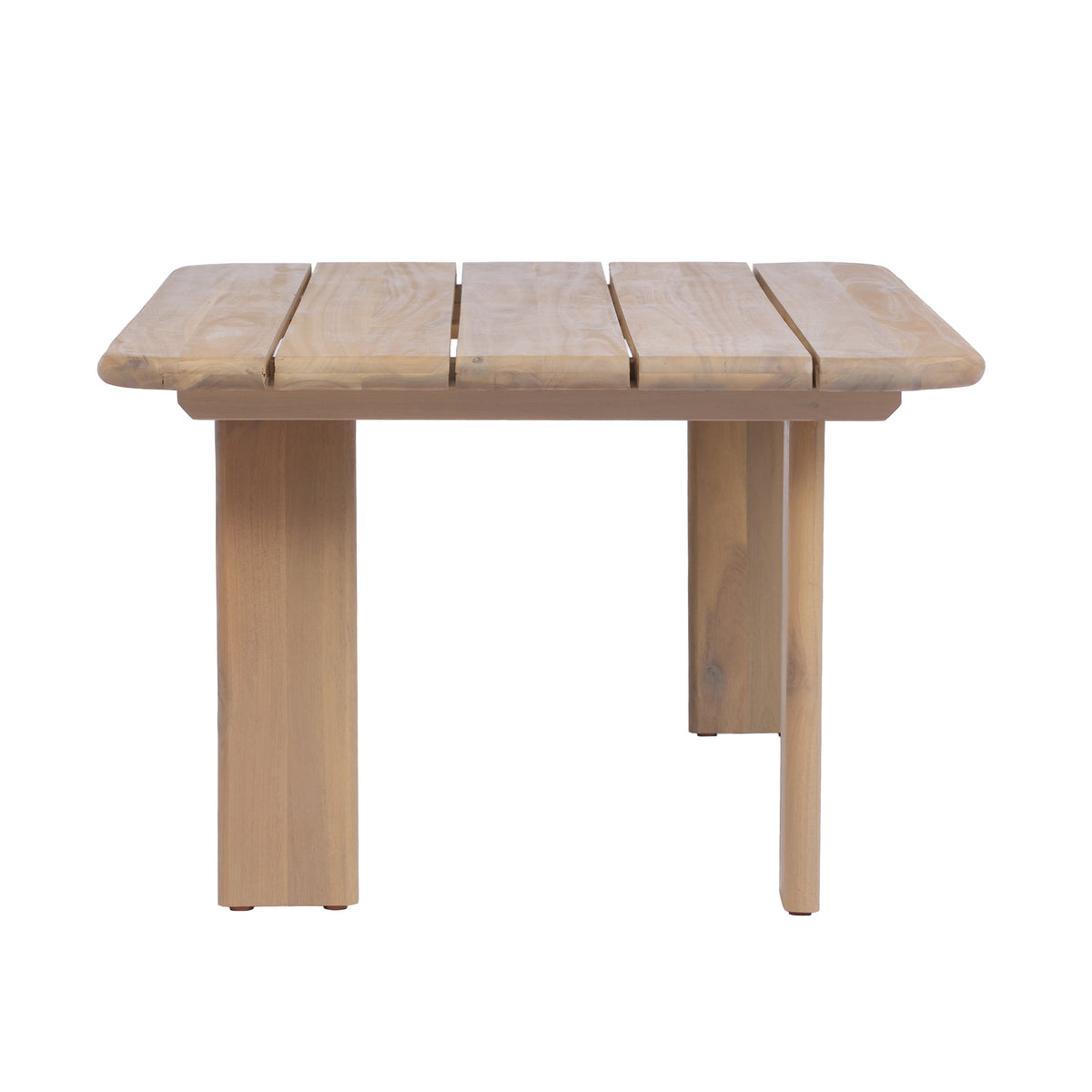 Scintilla Acacia Wood Outdoor Loveseat with Coffee Table, 2 Pcs Patio Furniture Set with Water Repellent Beige Cushions, Brown Frame, Ideal for Backyard Porch Balcony Deck
