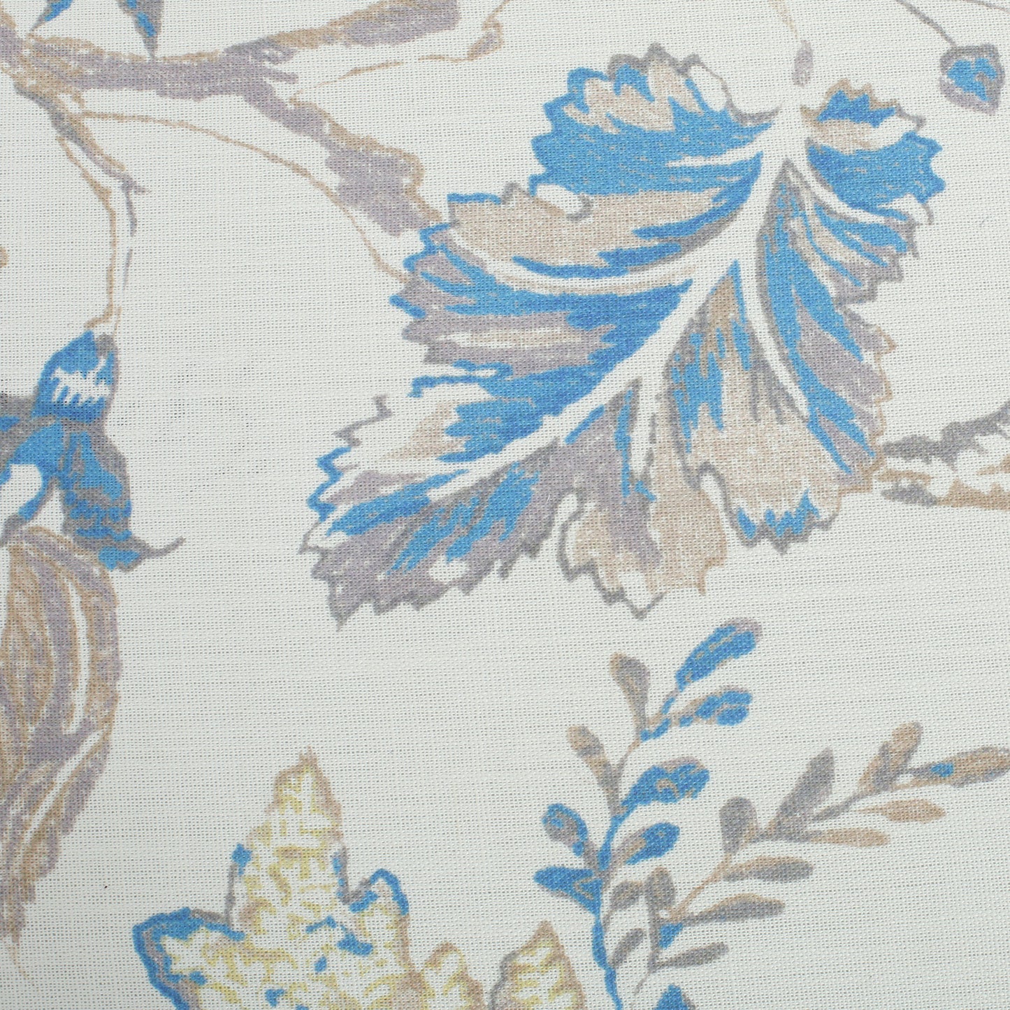 Aurelia Upholstered Ottoman, Beige&Blue